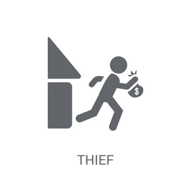 Hırsız simgesi. Trendy hırsız logo kavramı meslekler koleksiyonundan beyaz arka plan üzerinde. Web uygulamaları, mobil uygulamalar ve basılı medya kullanım için uygundur..