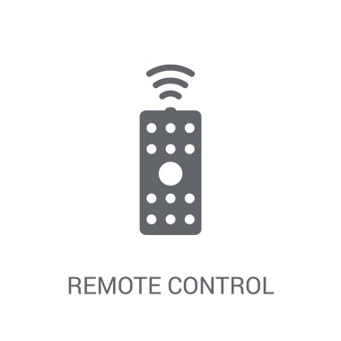 Uzaktan kumanda simgesi. Trendy uzaktan kumanda logo kavramı smarthome koleksiyonundan beyaz arka plan üzerinde. Web uygulamaları, mobil uygulamalar ve basılı medya kullanım için uygundur..