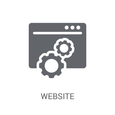 Web sitesi optimizasyonu simge. Trendy Web sitesi optimizasyonu logo kavramı teknoloji koleksiyonundan beyaz arka plan üzerinde. Web uygulamaları, mobil uygulamalar ve basılı medya kullanım için uygundur..