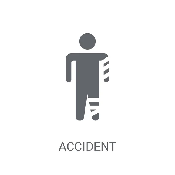 Icono Del Accidente Concepto Logotipo Trendy Accident Sobre Fondo Blanco — Vector de stock