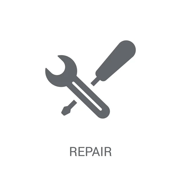 Ícone Reparação Trendy Repair Conceito Logotipo Fundo Branco Coleção Seguro —  Vetores de Stock