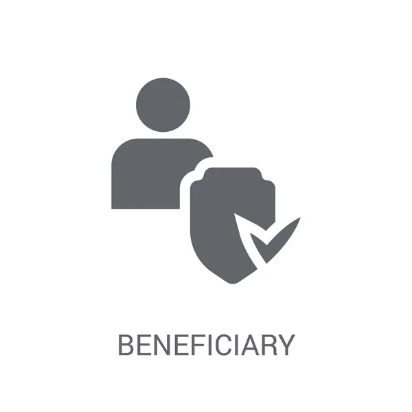 Icono Del Beneficiario Concepto Logotipo Del Beneficiario Moda Sobre Fondo — Archivo Imágenes Vectoriales