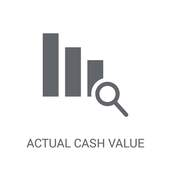 Icône Valeur Rachat Réelle Concept Logo Trendy Actual Cash Value — Image vectorielle