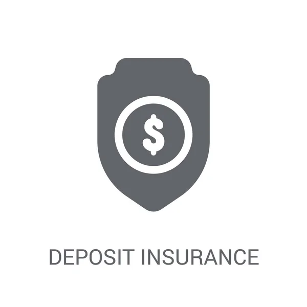 Icona Assicurazione Deposito Trendy Concetto Logo Assicurazione Dei Depositi Sfondo — Vettoriale Stock