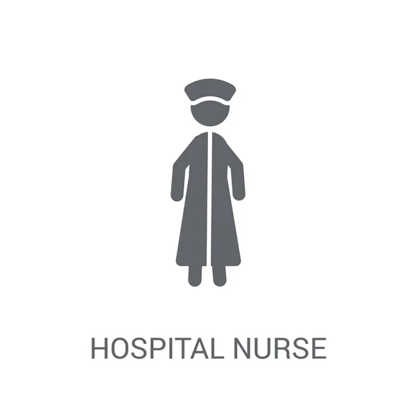 Икона Медсестры Больницы Модная Концепция Логотипа Медсестры Больницы Белом Фоне — стоковый вектор