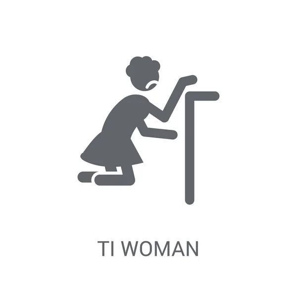 Moe Vrouw Pictogram Trendy Moe Vrouw Logo Concept Witte Achtergrond — Stockvector