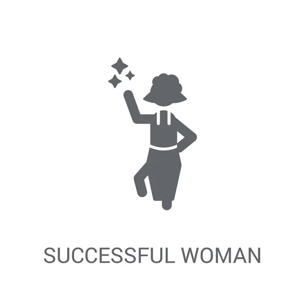 Başarılı Kadın Simgesi Trendy Başarılı Kadın Logo Kavramı Bayanlar Koleksiyonundan — Stok Vektör