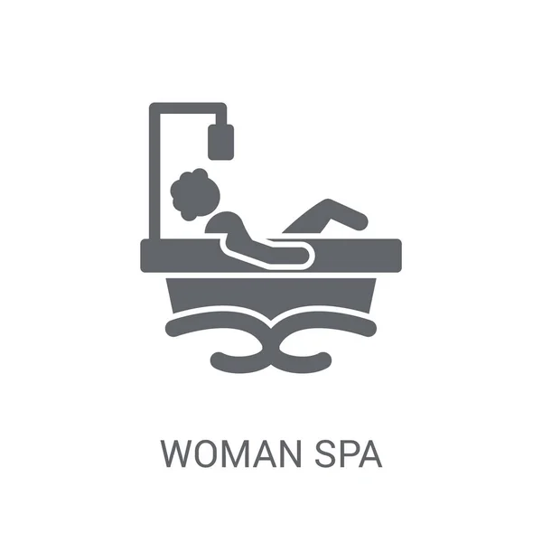 Ícone Spa Mulher Trendy Woman Spa Logo Concept White Background —  Vetores de Stock