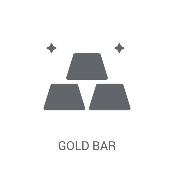 Icône Barre Trendy Gold Bar Logo Concept Sur Fond Blanc — Image vectorielle