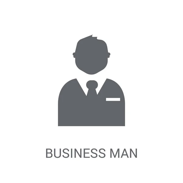 Icono Del Hombre Negocios Concepto Logotipo Hombre Negocios Moda Sobre — Archivo Imágenes Vectoriales