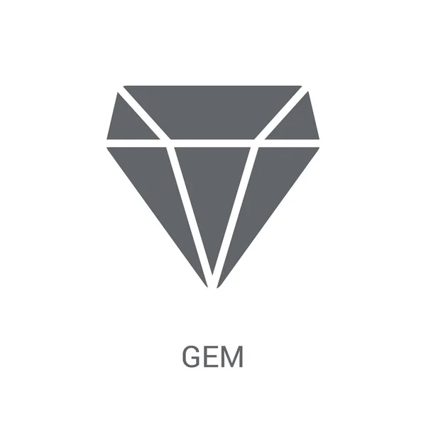 Icône Gemme Concept Logo Trendy Gem Sur Fond Blanc Collection — Image vectorielle