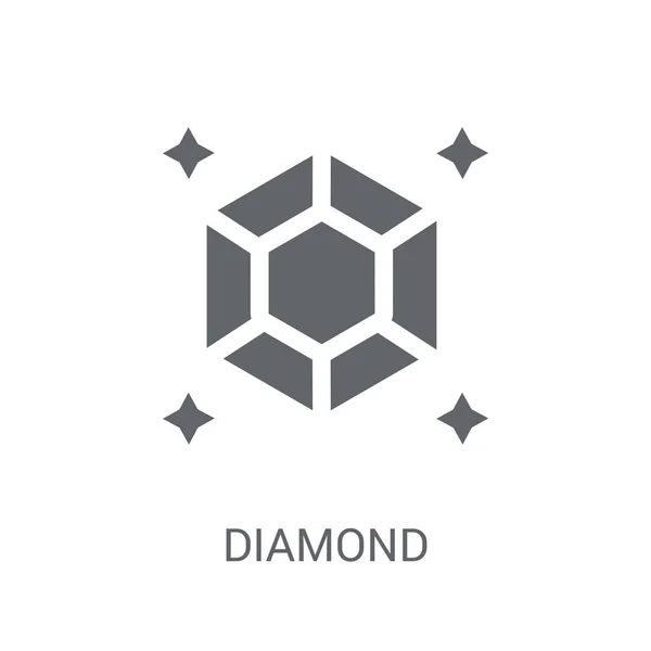 Diamant Pictogram Trendy Diamond Logo Concept Witte Achtergrond Van Luxury — Stockvector