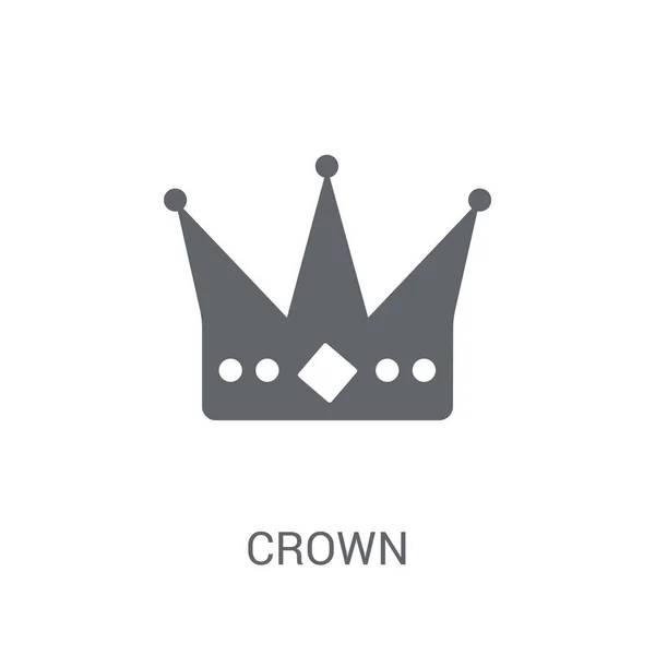 Kronensymbol Trendiges Krone Logo Konzept Auf Weißem Hintergrund Aus Der — Stockvektor