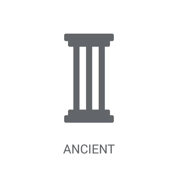 Ícone Antigo Conceito Logotipo Antigo Moda Fundo Branco Coleção Museu — Vetor de Stock