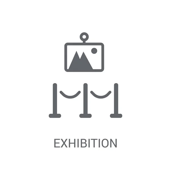 Ícone Exposição Conceito Logotipo Exposição Moda Fundo Branco Coleção Museu — Vetor de Stock