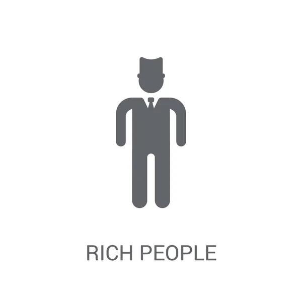 Icône Des Riches Trendy Rich People Logo Concept Sur Fond — Image vectorielle