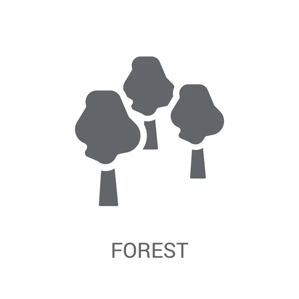 Icono Del Bosque Concepto Logotipo Trendy Forest Sobre Fondo Blanco — Archivo Imágenes Vectoriales