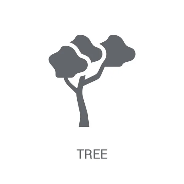 树图标 时尚树标志概念在白色背景从自然收藏 适用于 Web 移动应用和打印媒体 — 图库矢量图片