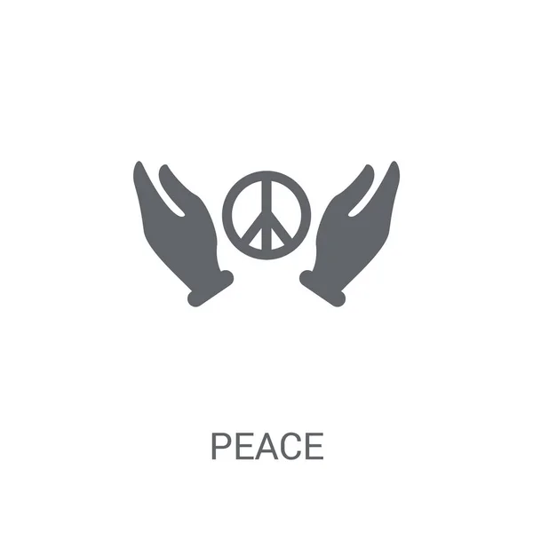 Ikona Pokoju Modny Pokój Koncepcja Logo Białym Tle Kolekcji Politycznych — Wektor stockowy