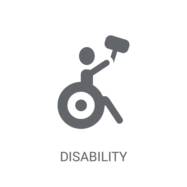 Ícone Deficiência Trendy Disability Logo Concept White Background Political Collection — Vetor de Stock