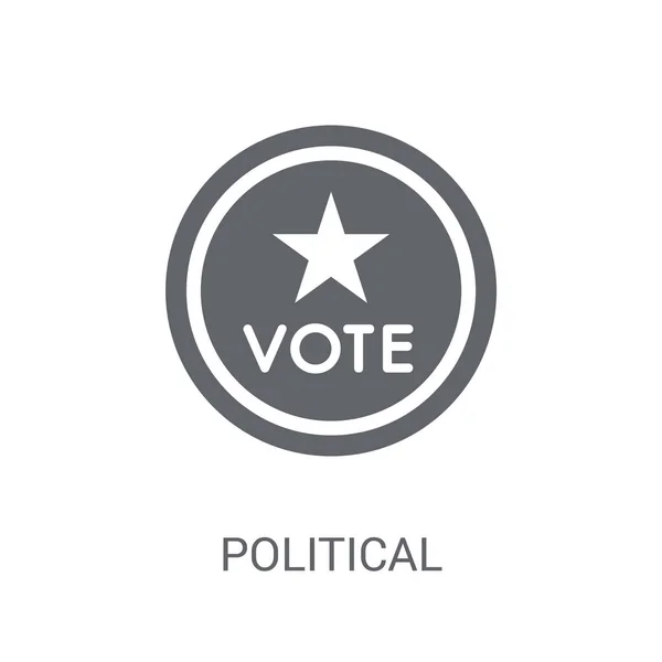 Icono Insignia Publicitaria Las Elecciones Políticas Americanas Trendy Political American — Vector de stock
