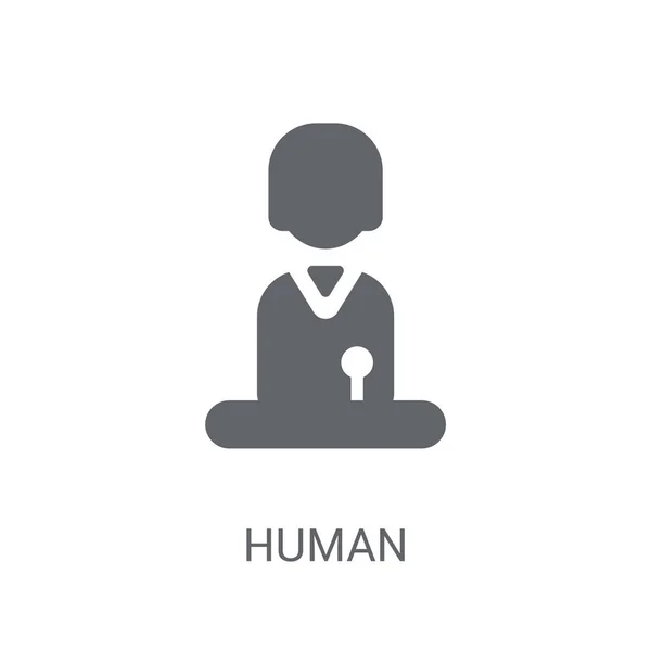 Icono Humano Concepto Logotipo Trendy Human Sobre Fondo Blanco Colección — Archivo Imágenes Vectoriales