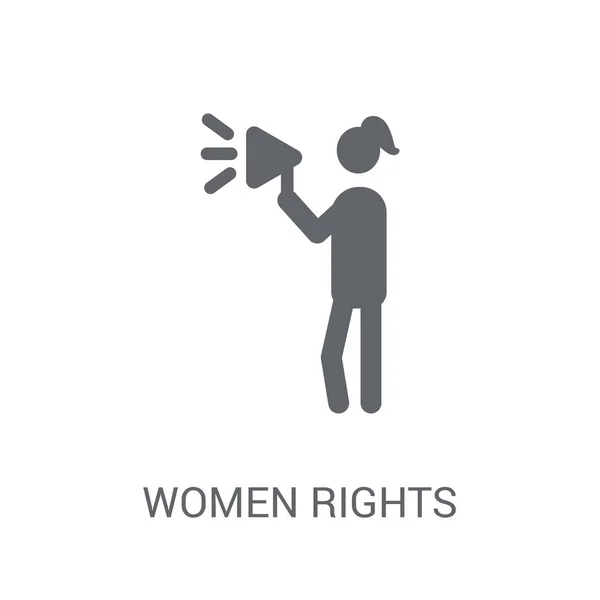 Ikona Práv Žen Moderní Ženy Práv Logo Koncepci Bílém Pozadí — Stockový vektor