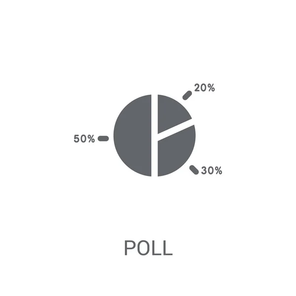 Icône Sondage Concept Logo Poll Tendance Sur Fond Blanc Collection — Image vectorielle