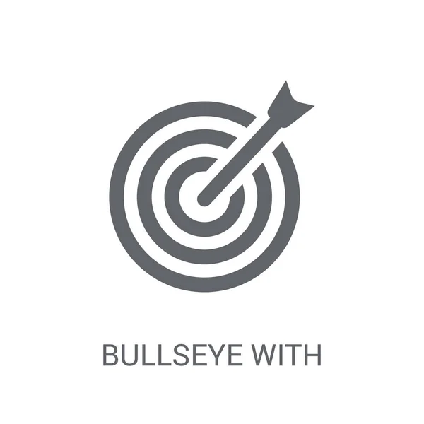 Ojo Toro Con Icono Símbolo Destino Bullseye Moda Con Concepto — Vector de stock