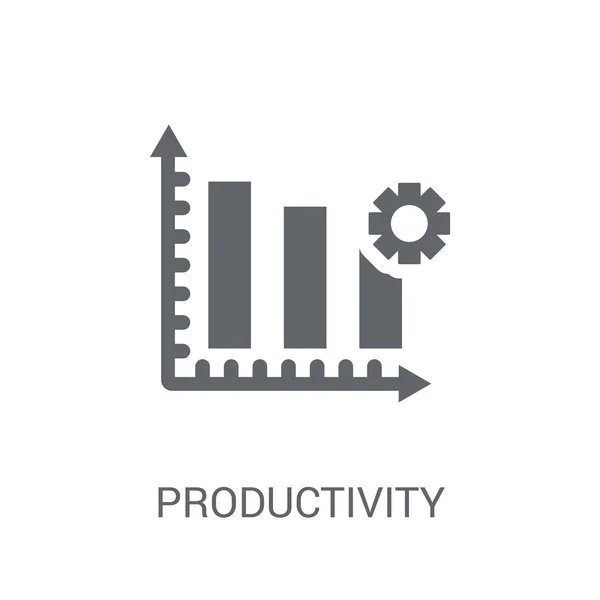 Ícone Produtividade Trendy Productivity Logo Concept White Background Productivity Collection — Vetor de Stock