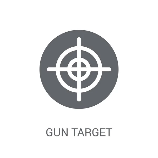 Gun Målikonen Trendiga Gun Mål Logotyp Koncept Vit Bakgrund Från — Stock vektor