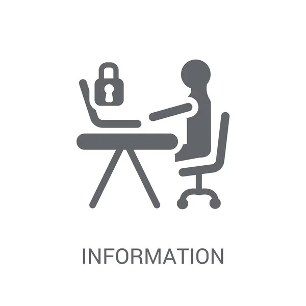 Veiligheidsanalist Informatiepictogram Trendy Informatie Veiligheidsanalist Logo Concept Witte Achtergrond Uit — Stockvector
