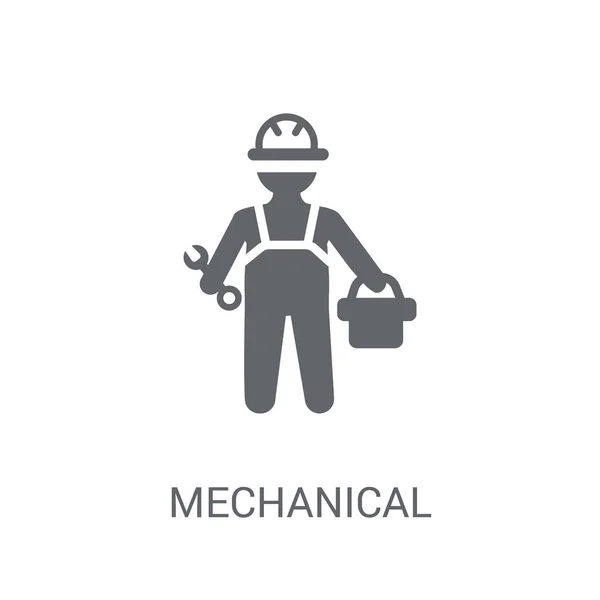 Піктограма Інженера Механіка Концепція Логотипу Trendy Mechanical Engineer Білому Тлі — стоковий вектор