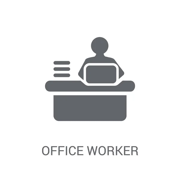 Office Alt Simge Modaya Uygun Office Çalışan Logo Kavramı Meslekler — Stok Vektör