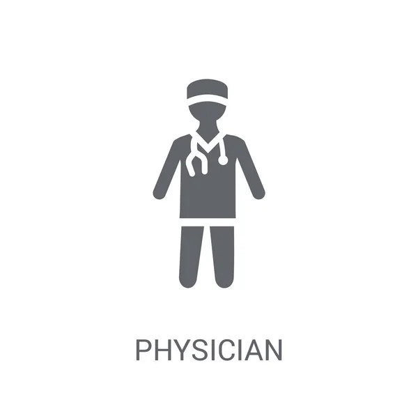 Icône Assistant Médecin Trendy Physician Assistant Logo Concept Sur Fond — Image vectorielle