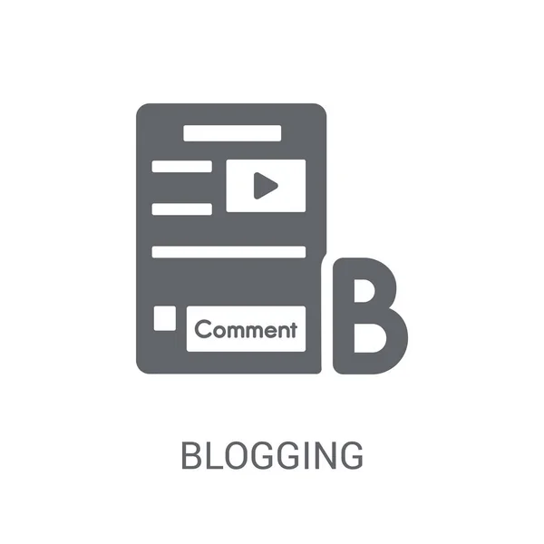 Εικονίδιο Του Blogging Μοντέρνα Blogging Έννοια Λογότυπο Λευκό Φόντο Από — Διανυσματικό Αρχείο