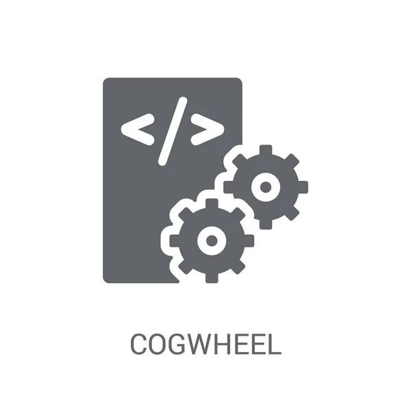 Ikon Roda Gigi Konsep Logo Trendy Cogwheel Pada Latar Belakang - Stok Vektor