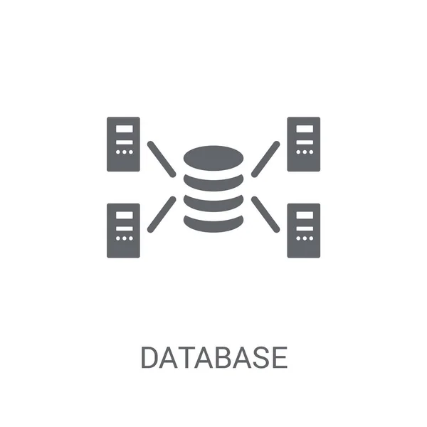 Datenbank Symbol Trendiges Datenbank Logo Konzept Auf Weißem Hintergrund Aus — Stockvektor