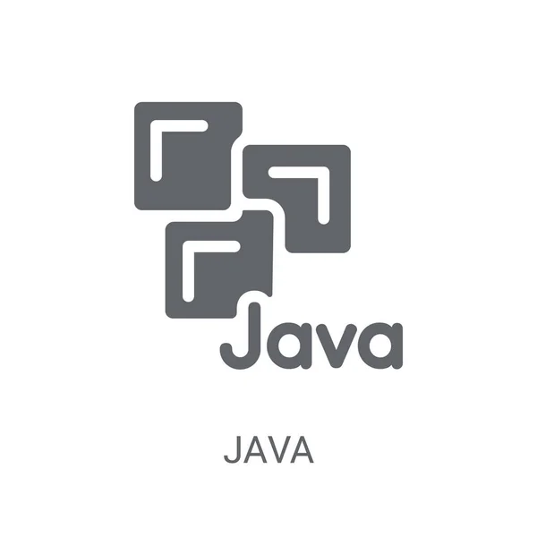 Icono Java Concepto Logotipo Java Moda Sobre Fondo Blanco Colección — Archivo Imágenes Vectoriales