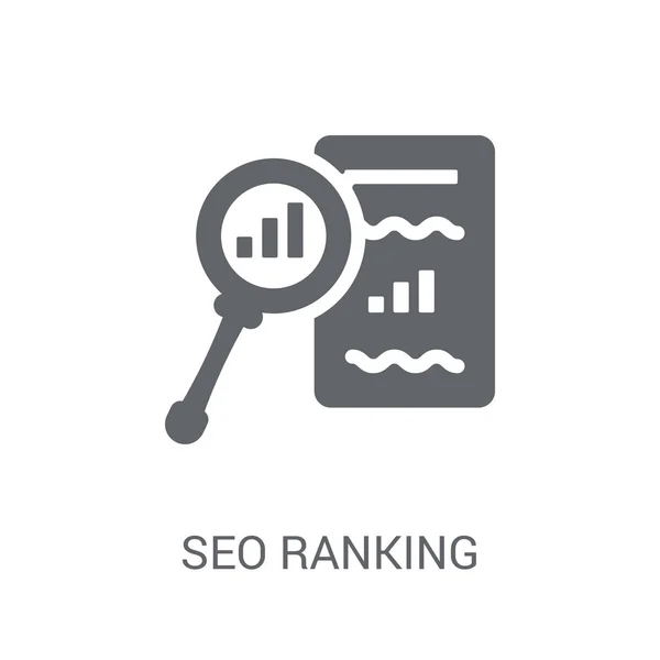 Seo Ranking Pictogram Trendy Seo Ranking Logo Concept Witte Achtergrond — Stockvector