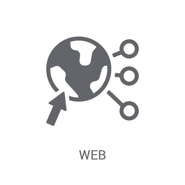 Εικονίδιο Web Μοντέρνα Αντίληψη Λογότυπο Web Άσπρο Φόντο Από Συλλογή — Διανυσματικό Αρχείο