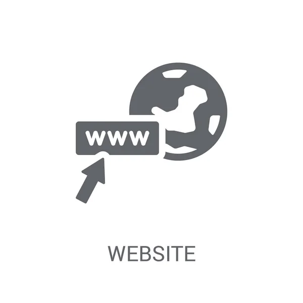 ウェブサイトのアイコン プログラミング コレクションから白い背景の上のトレンディなウェブサイトのロゴのコンセプト Web アプリ 携帯アプリ 印刷媒体での使用に適しています — ストックベクタ