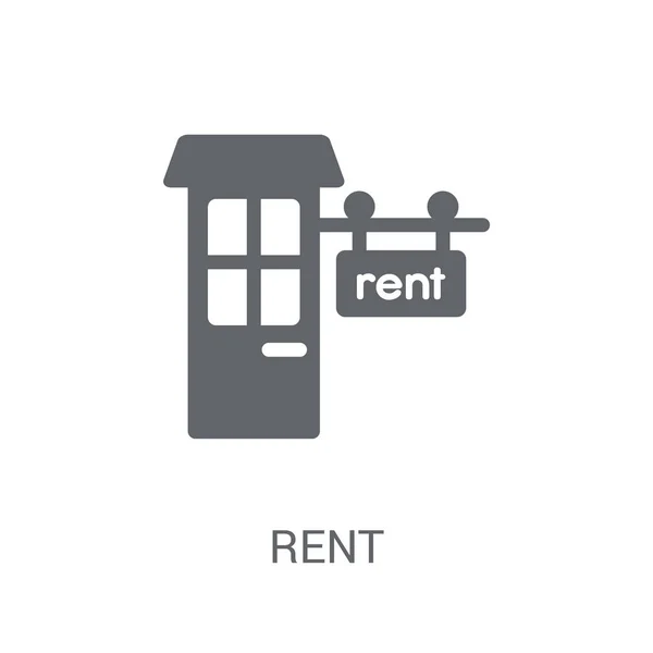 Rent Icon Trendiges Rent Logo Konzept Auf Weißem Hintergrund Aus — Stockvektor