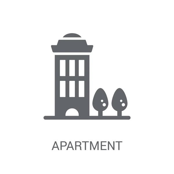 Apartament Ikona Modny Apartament Koncepcja Logo Białym Tle Kolekcji Real — Wektor stockowy