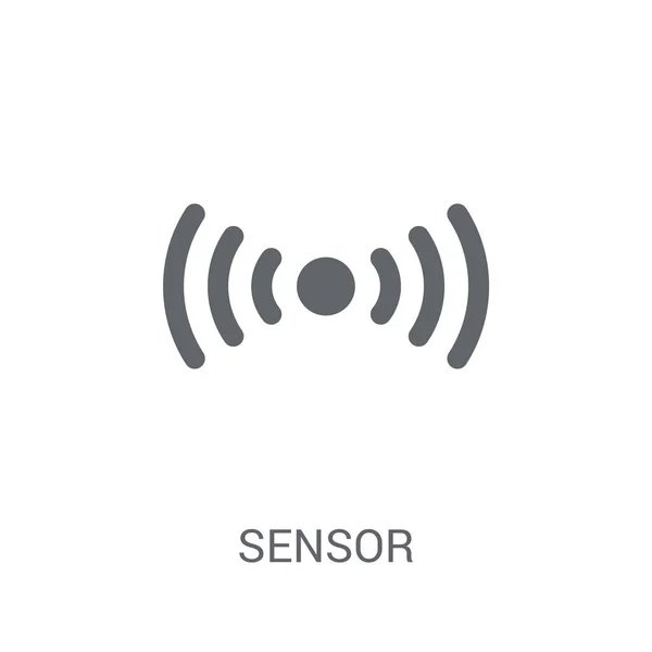 Icono Del Sensor Concepto Logotipo Sensor Moda Fondo Blanco Colección — Vector de stock