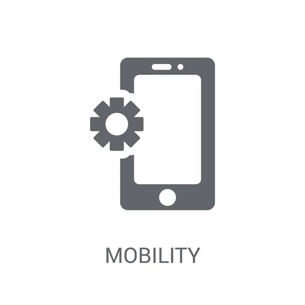 Icône Mobilité Concept Logo Mobilité Tendance Sur Fond Blanc Collection — Image vectorielle