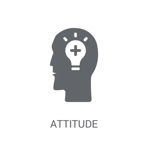 Ícone Atitude Trendy Attitude Logo Concept White Background Startup Strategy — Vetor de Stock