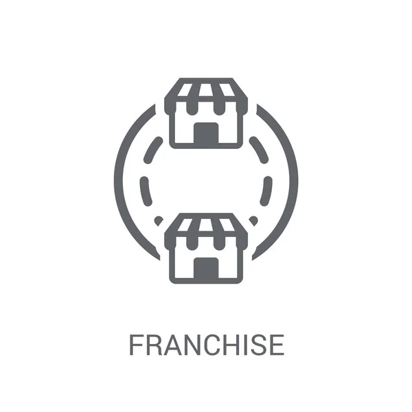 Иконка Франшизы Концепция Логотипа Trendy Franchise Белом Фоне Коллекции Startup — стоковый вектор