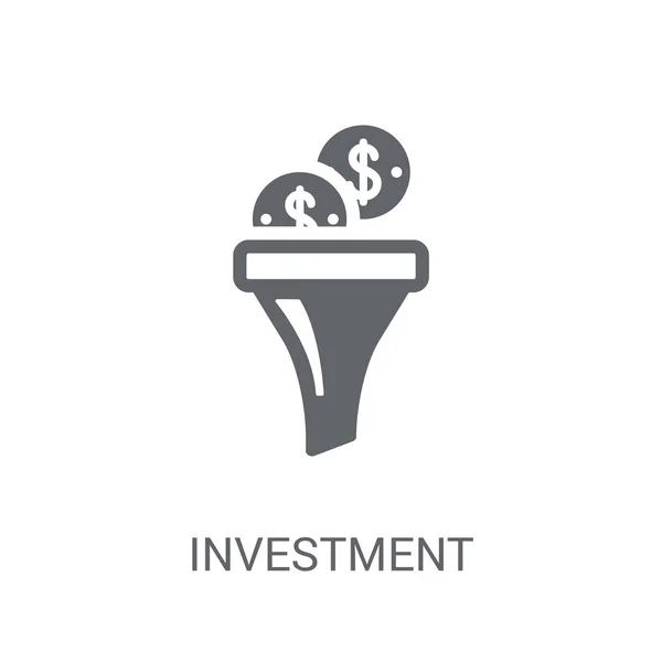 Icône Investissement Concept Logo Trendy Investment Sur Fond Blanc Collection — Image vectorielle