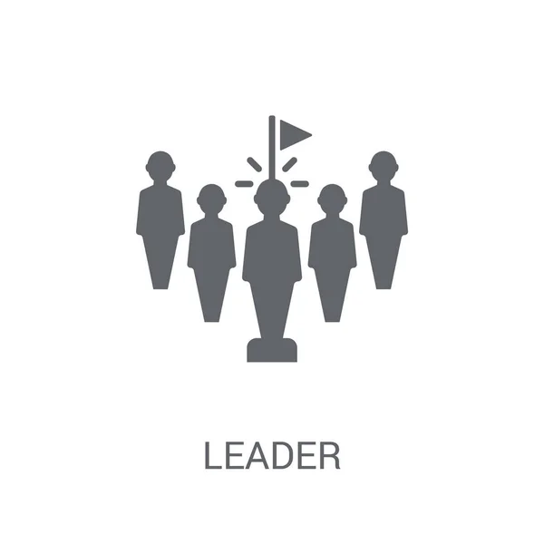 Icona Del Leader Concetto Logo Leader Tendenza Sfondo Bianco Della — Vettoriale Stock